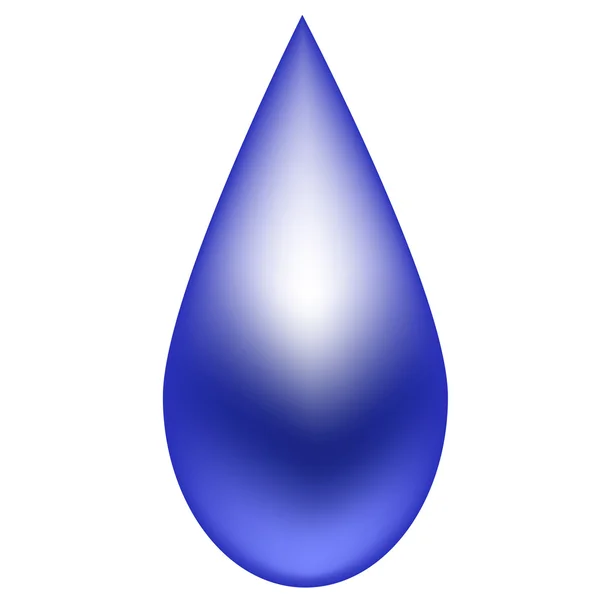 Gota de lluvia azul — Vector de stock