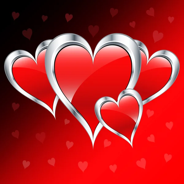 Valentine day love hearts — Stock Vector