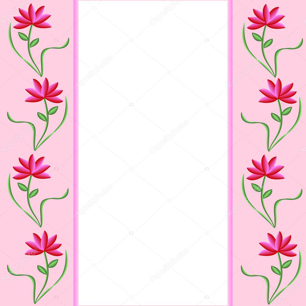 Pink Borders with Flowers
