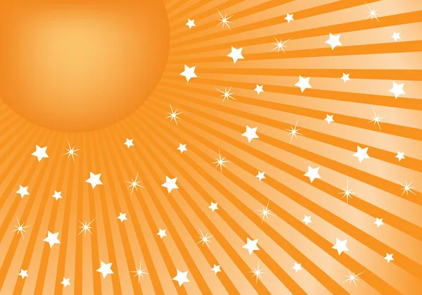 Arka plan turuncu beyaz yıldız — Stok Vektör