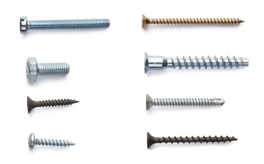 Various screws clipart