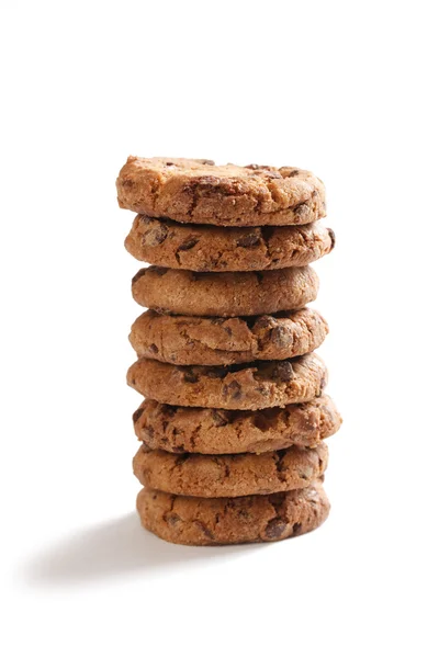 Högen av choklad cookies — Stockfoto