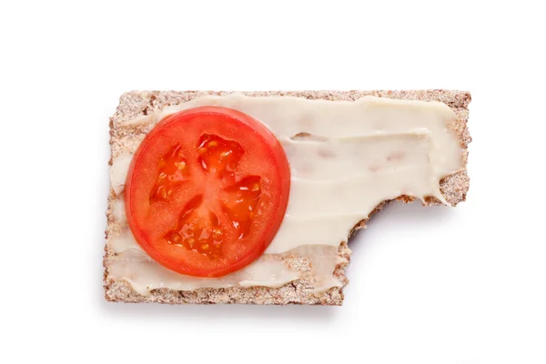 stock image Crispbread with tomato