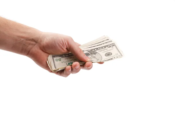 Dollars in hand — Stock Photo, Image