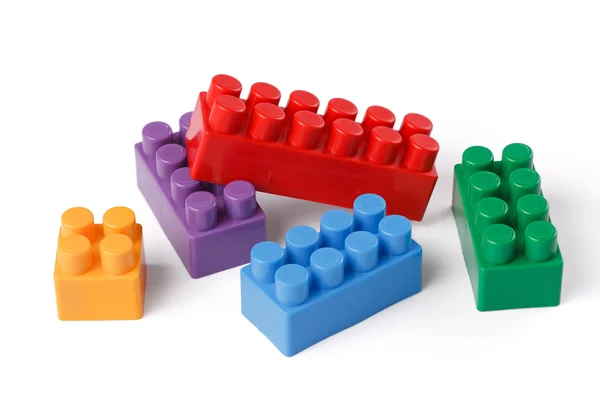 Blocchi giocattolo di plastica — Foto Stock