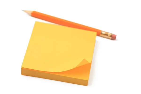 Sarı notepaper — Stok fotoğraf