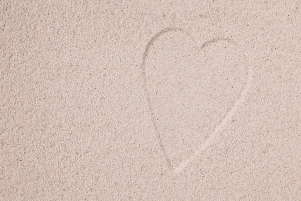 Hjärtat i sand — Stockfoto