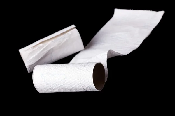Завершення рулону туалетного паперу — стокове фото