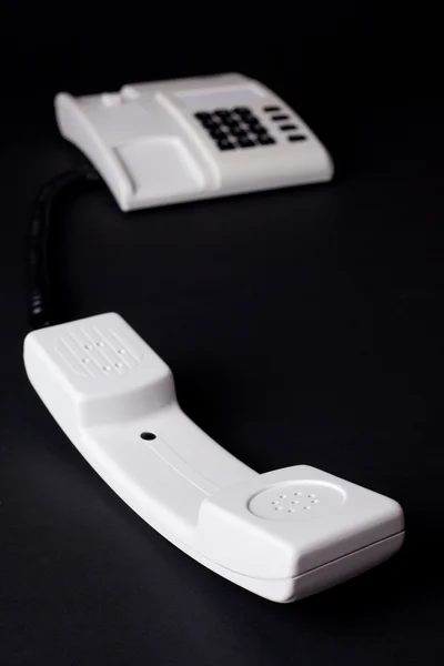 Telephone on black background — Stock Photo, Image