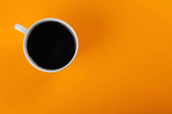 Вид сверху на чашку кофе — стоковое фото