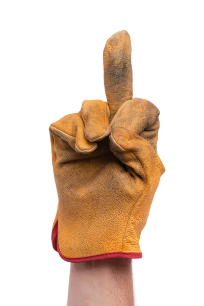 Used glove on hand — Stock Photo, Image
