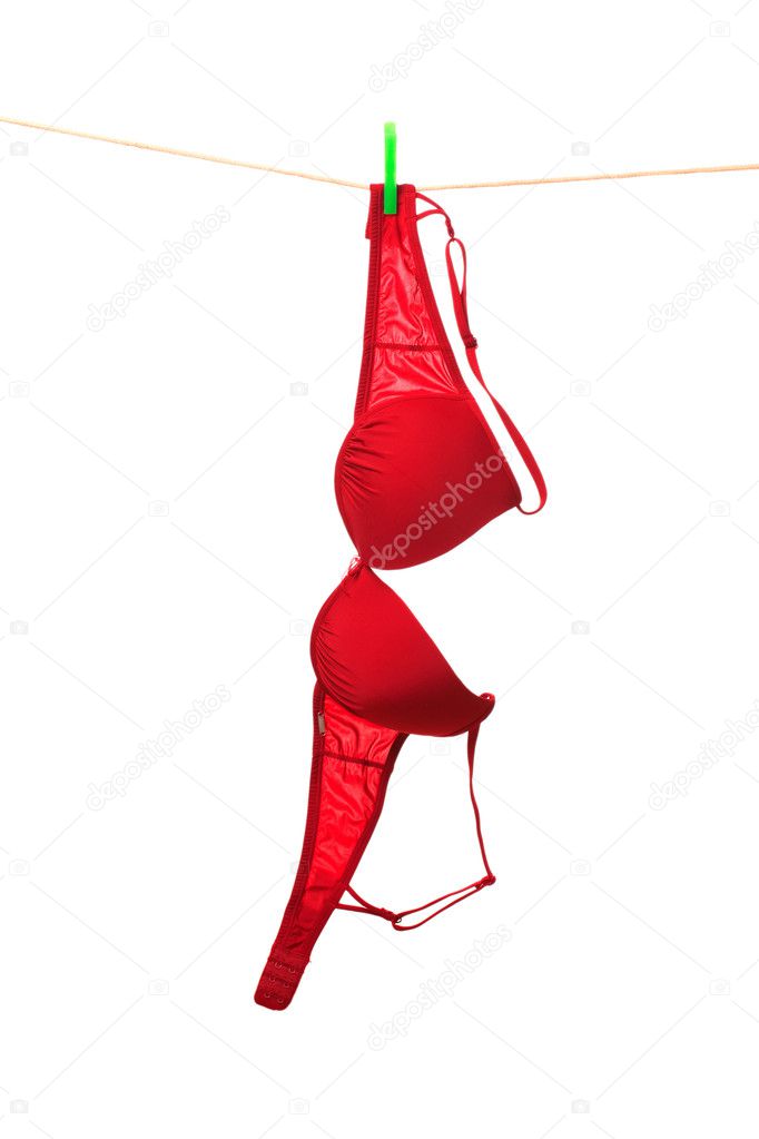 Bra hanging on clothes line Stock Photo by ©jirkaejc 2263656