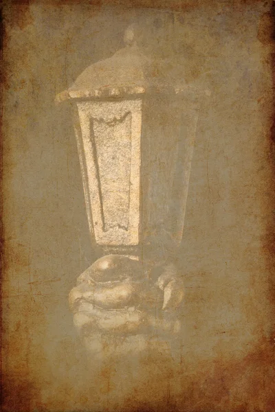 Fundo vintage com lanterna histórica em ha — Fotografia de Stock