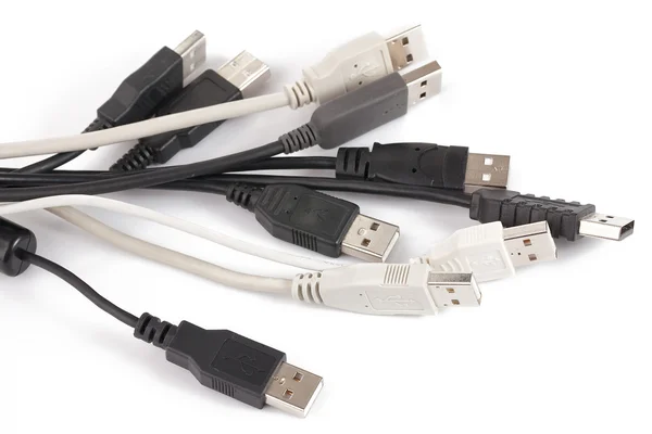 Различные USB-разъемы — стоковое фото