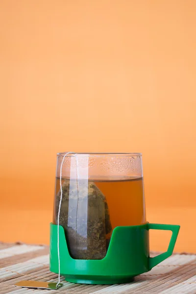 Copo de chá vítreo — Fotografia de Stock