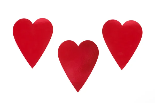 Papel corazones rojos — Foto de Stock