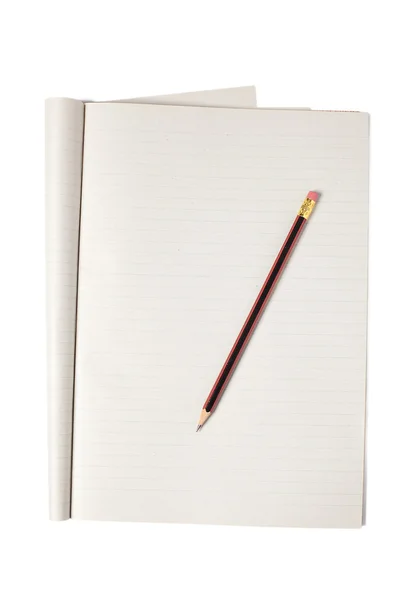 Lápis e bloco de notas — Fotografia de Stock