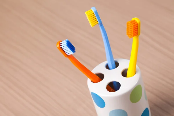 Kleur tandenborstels — Stockfoto