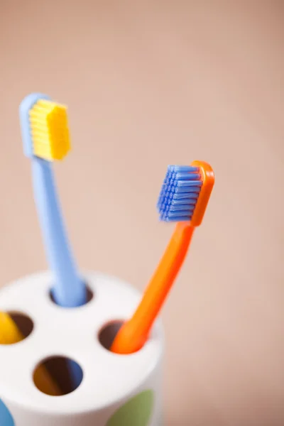 Färg tandborstar — Stockfoto
