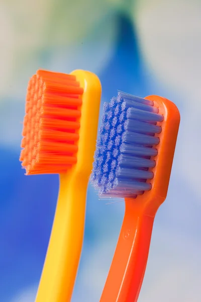Cepillos de dientes de color — Foto de Stock