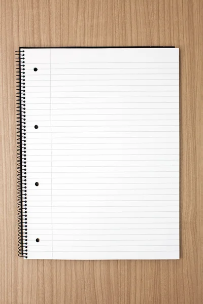 Caderno branco em branco — Fotografia de Stock