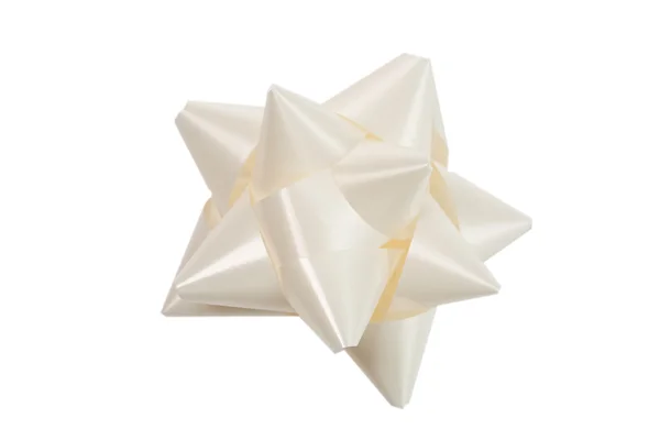 White bow gift — Stock Photo, Image