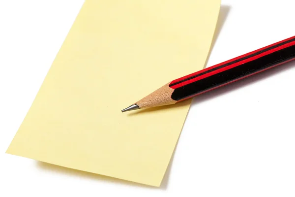 Pencil and notepaper — Stock Photo, Image