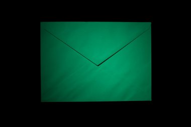 Envelope with green light clipart