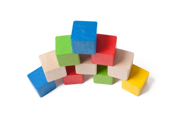 Coloridos bloques de juguete de madera — Foto de Stock