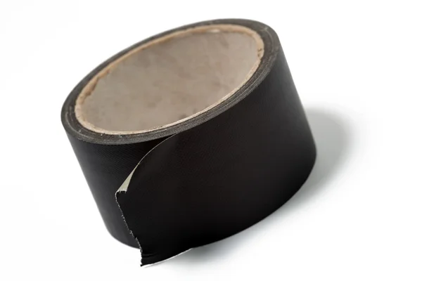 Rol van zwarte duct tape — Stockfoto