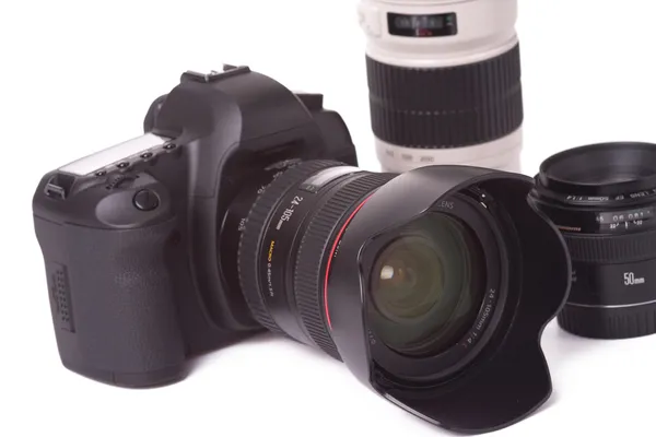 Câmera digital SLR — Fotografia de Stock