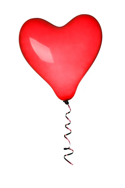 Rött hjärta ballon — Stockfoto