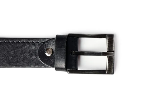 Černý kožený pásek — Stock fotografie