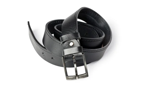 Černý kožený pásek — Stock fotografie