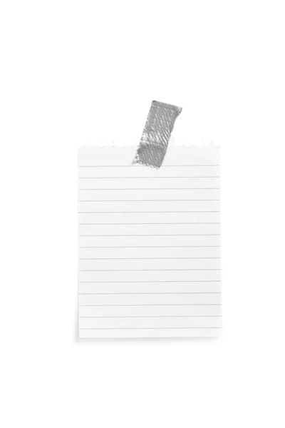 Notizpapier aufgeklebt auf weiß — Stockfoto