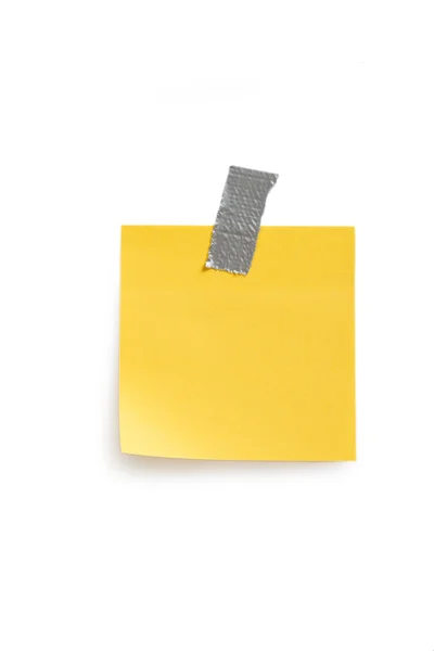 Note paper sticked on white — Stock Photo, Image