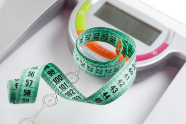 Scale and measuring tape clipart