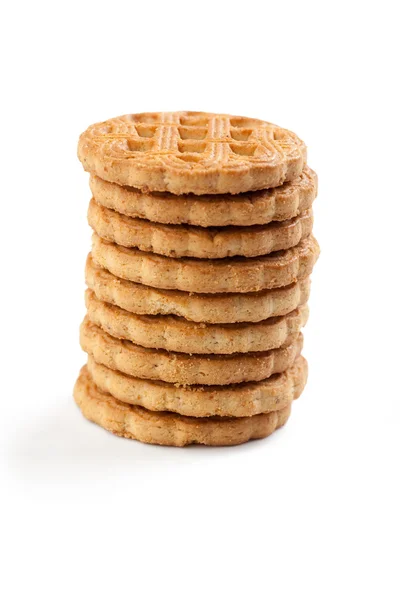 Süße Kekse auf weißem Hintergrund — Stockfoto