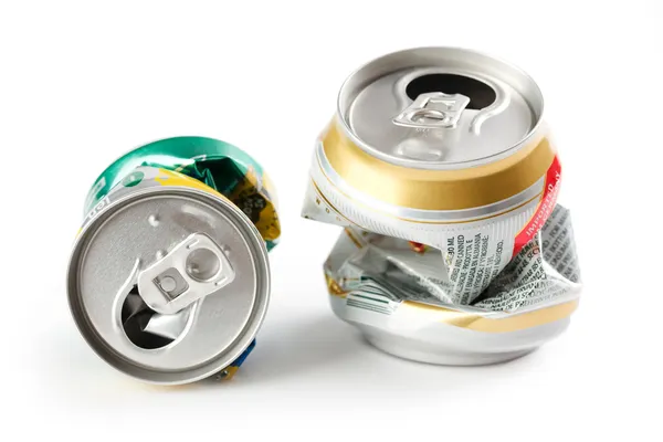 Crushed beer can — Zdjęcie stockowe