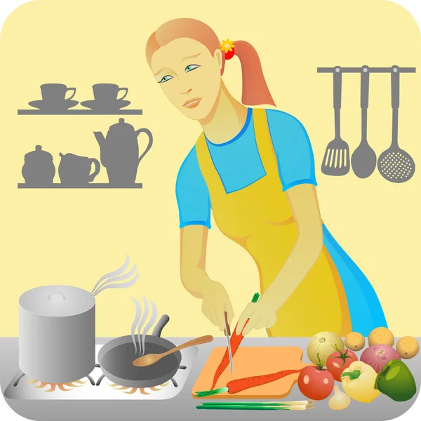 stock vector Housewife