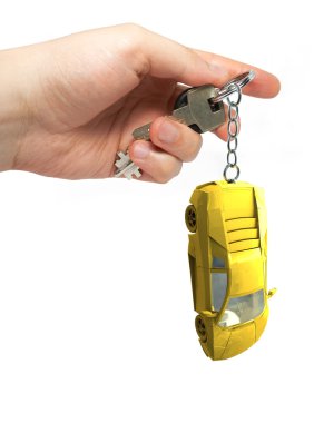 Keys in a hand clipart