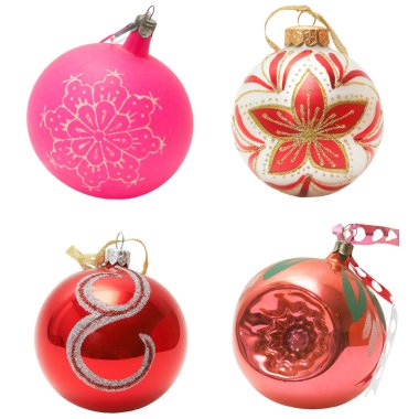 Christmas balls collection clipart