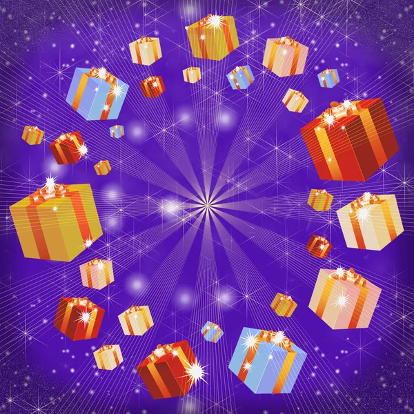 Cajas multicolores con regalos . — Foto de Stock