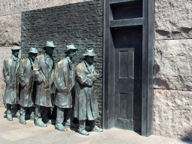 FDR Memorial Great Depression statue3 clipart