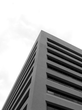 Office building b&w 2 clipart