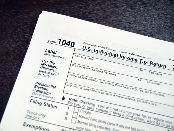 Income tax form 3 — Stock Photo, Image
