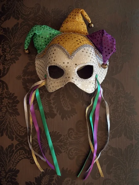 Carnival mask on fabric 7 — Stock Photo, Image