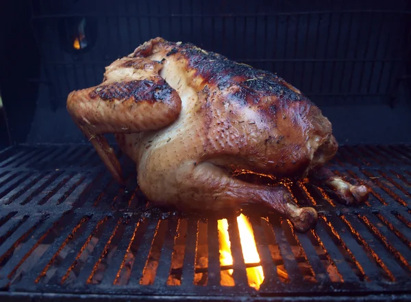 Grilled - marinated turkey on the grill — Stock Photo, Image