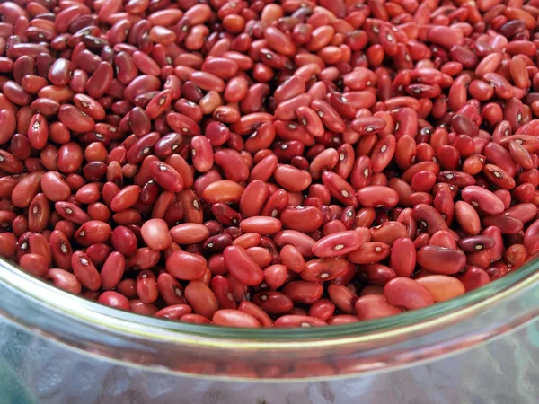 Červené fazole v misce — Stock fotografie