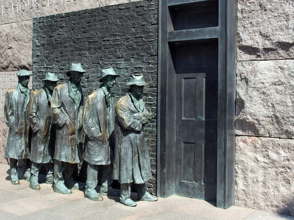FDR pomnik wielkiej depresji statue3 — Zdjęcie stockowe